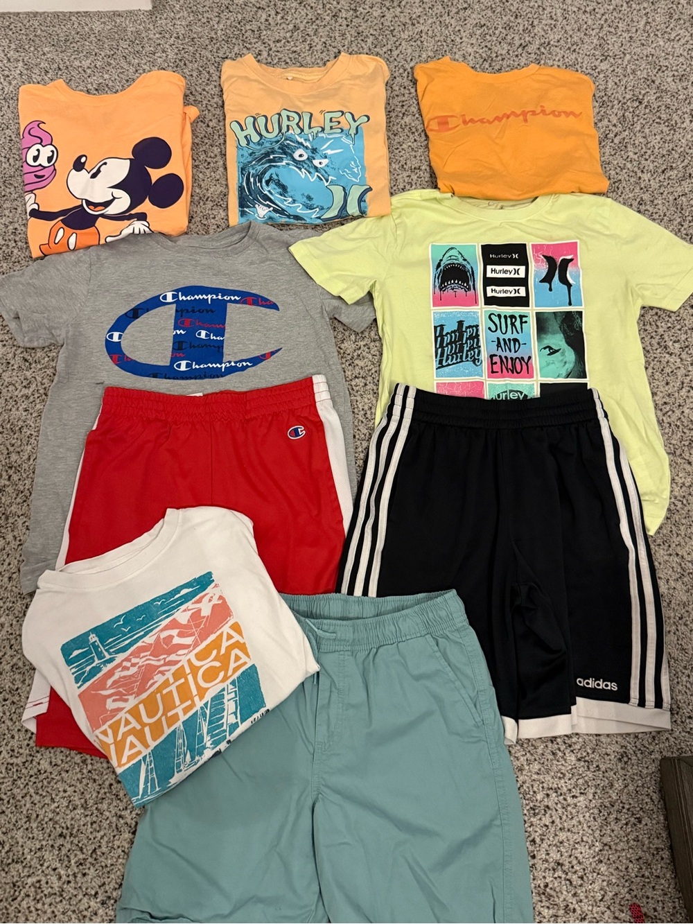 Mix of Graphic Tees & Athletic Shorts -  Boys 10/12 lot